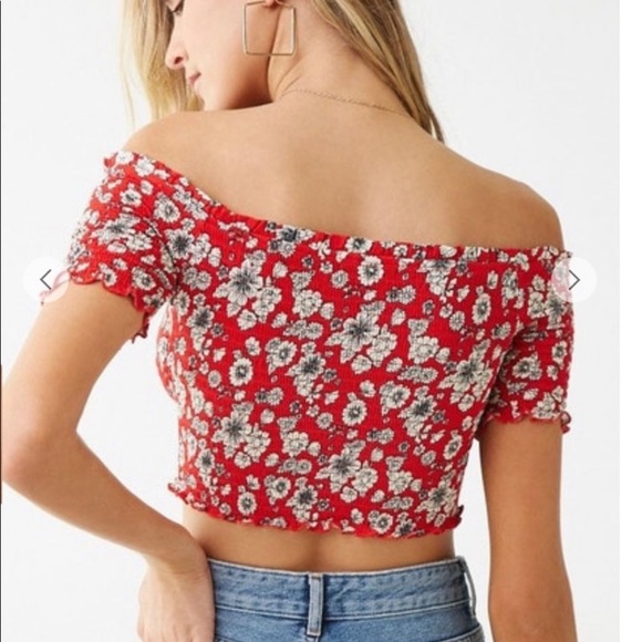 Forever 21 Floral Crop Top - Picture 2 of 9